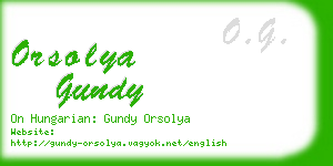 orsolya gundy business card